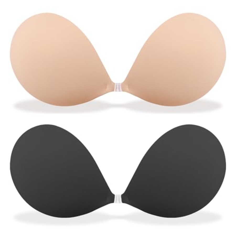 Push Up Bra Silicone - MITALOO Adhesive Bra Invisible Sticky Strapless
