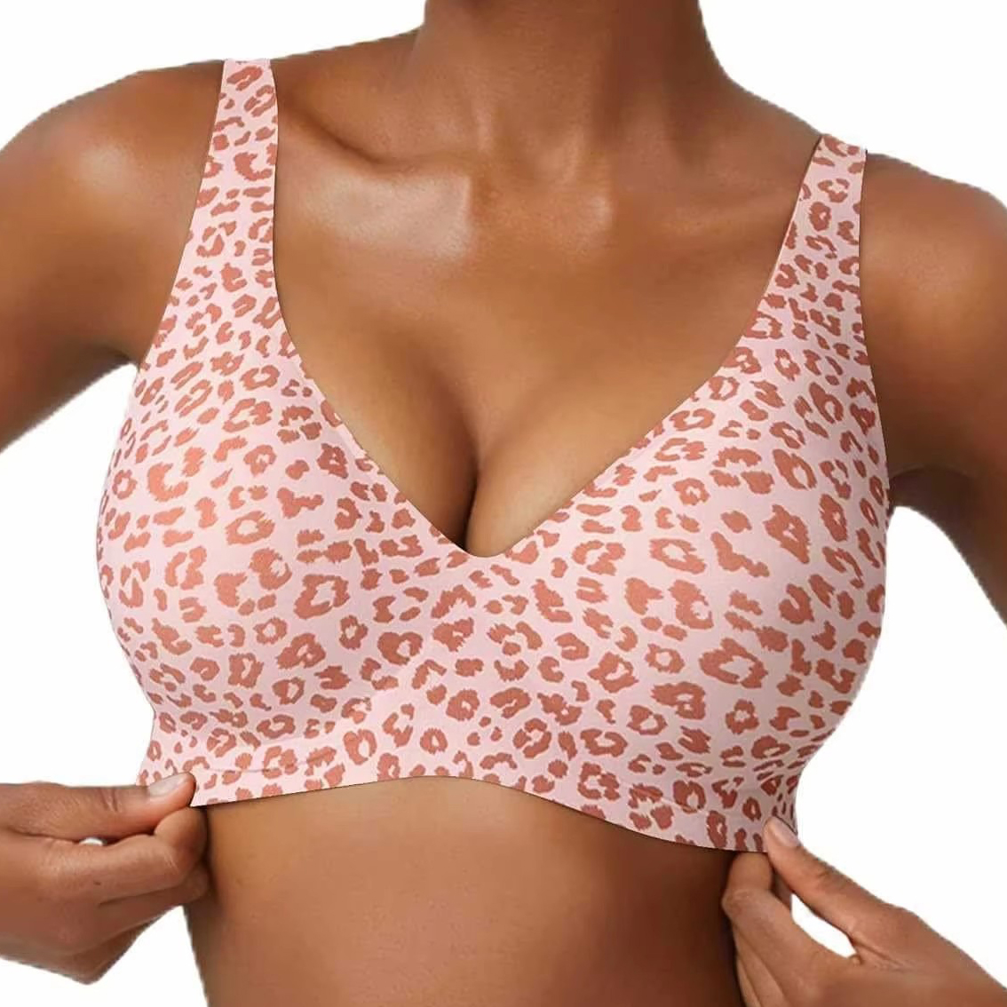 Women's Seamless Pink Leopard  - Minimizer Bra Women recension och pris