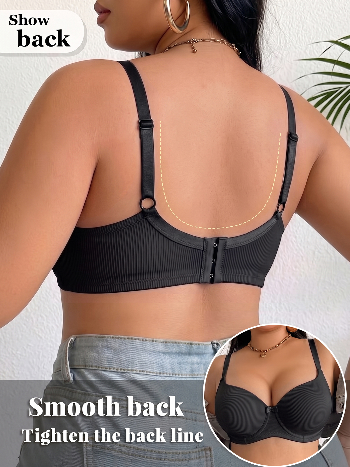 Plus Size Women Bra Thin Cup U - Minimizer Bra Women recension och pris
