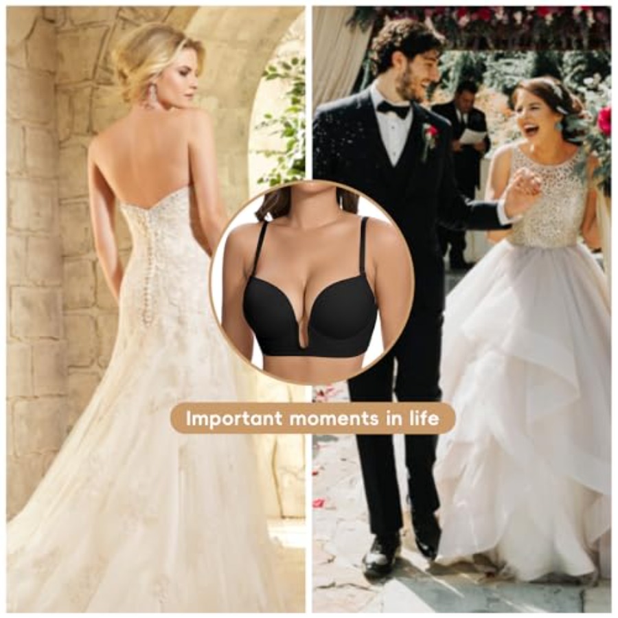 JOYSHAPER Plunge Bras for Wome - Push Up Bra Silicone recension och pris