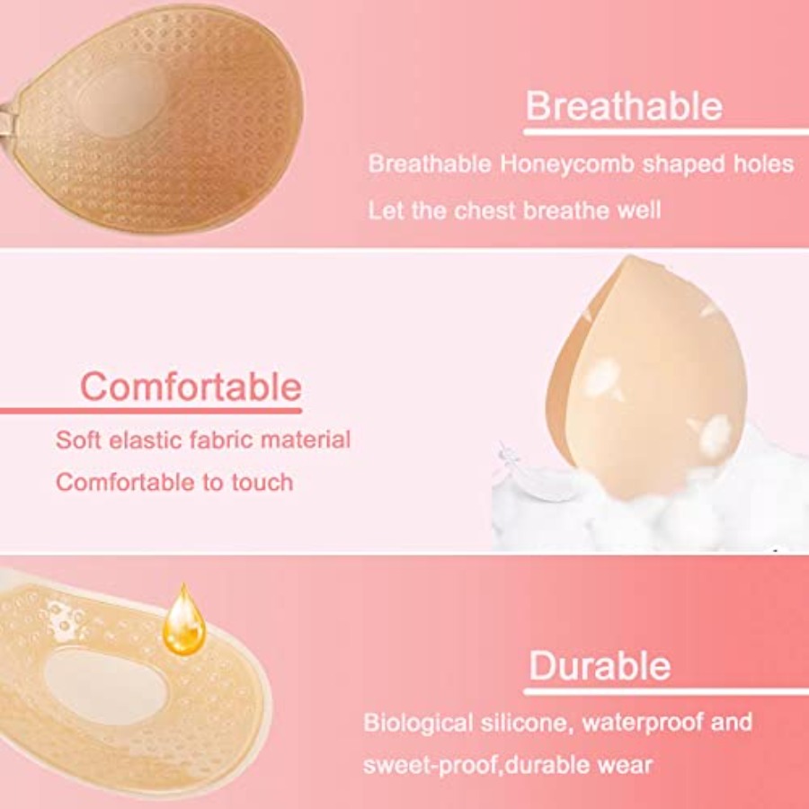 Hasimor 2 PCS Strapless Adhesi - Push Up Bra Silicone recension och pris