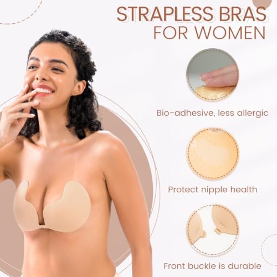 Sticky Bra Backless Adhesive S - Push Up Bra Silicone recension och pris