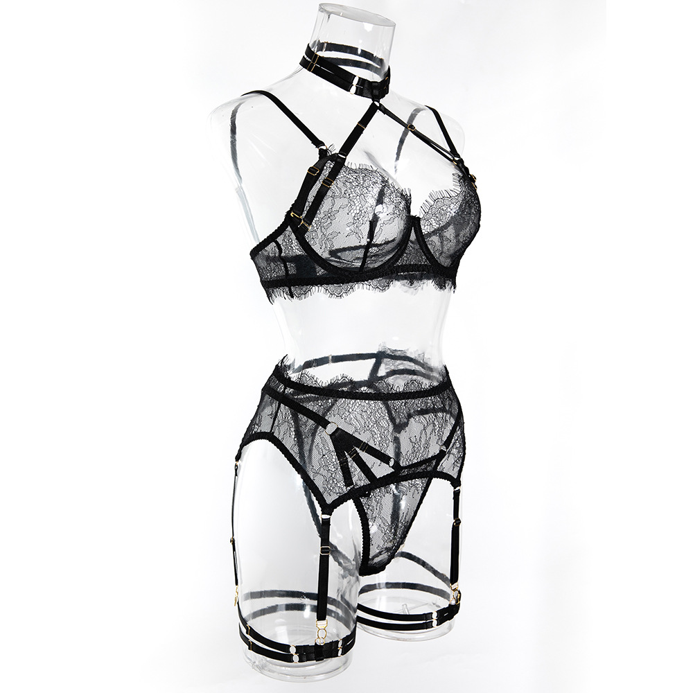 Sexy Lace Erotic Set Women See - Sheer Bra Lace recension och pris