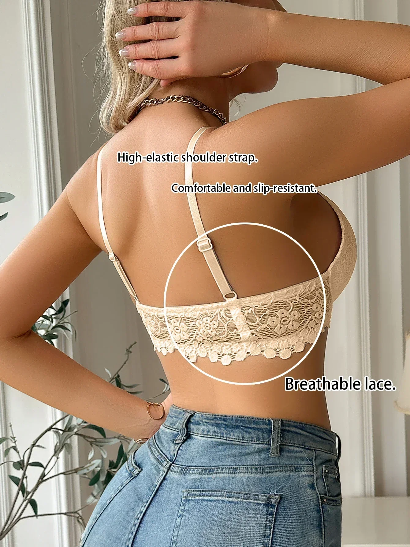 Women's Lace Front Clasp Push  - Cotton Bra Everyday recension och pris