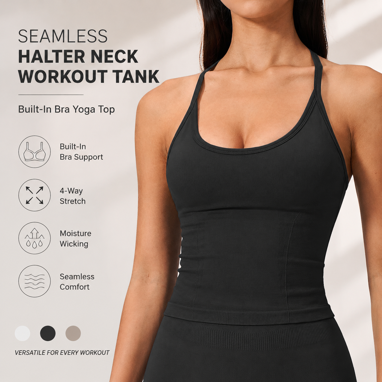 Luxury 2 in 1 Yoga Tank Top wi - T Shirt Bra Seamless recension och pris