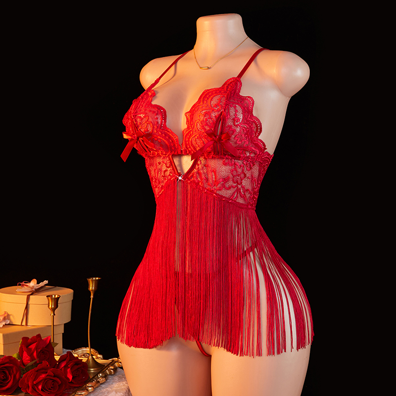 Transparent Lace Women Red Str - Sheer Bra Lace recension och pris
