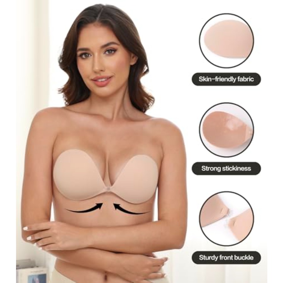 MITALOO Adhesive Bra Invisible - Push Up Bra Silicone recension och pris