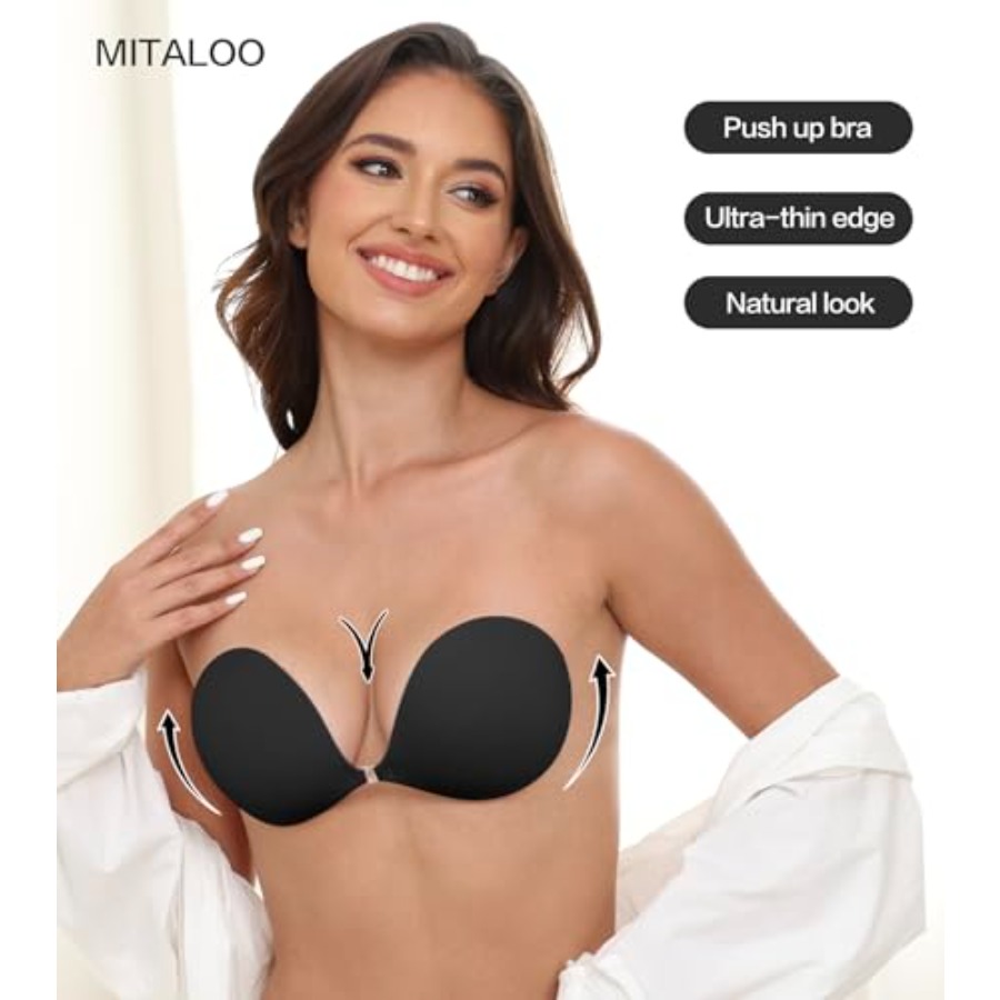 MITALOO Adhesive Bra Invisible - Push Up Bra Silicone recension och pris