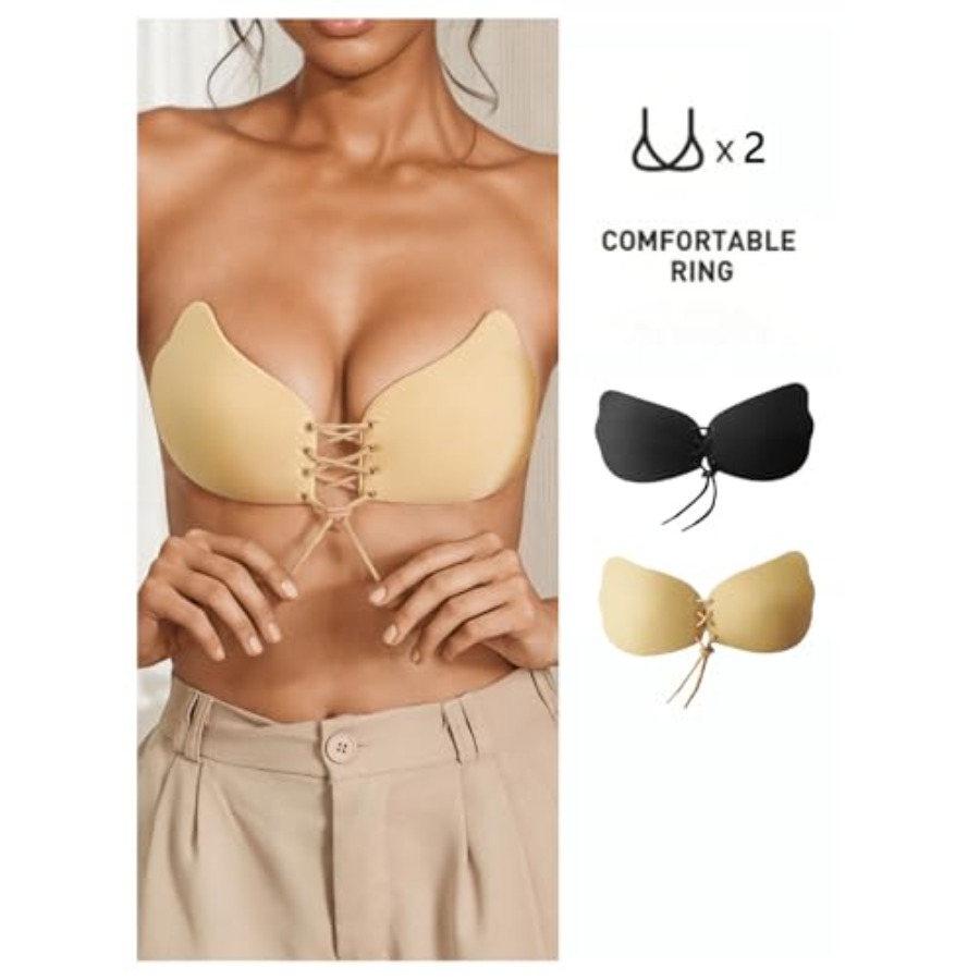 SHENHE Women's 2 Pack Front Cl - Push Up Bra Silicone recension och pris