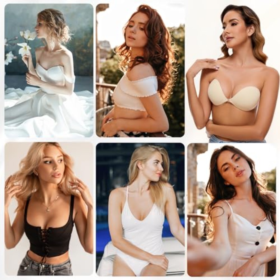 RELIRELIA Women's Sticky Self  - Push Up Bra Silicone recension och pris
